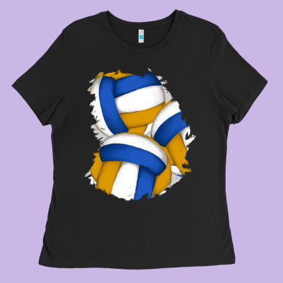 Volleyball Patch Ladies Tee Designed By Adodesignshop