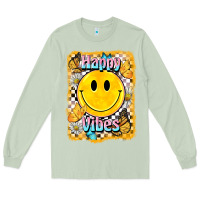 Matcha happy vibes smiley face Long Sleeve Tee - BarkalooDesign