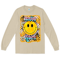 Mushroom happy vibes smiley face Long Sleeve Tee - BarkalooDesign