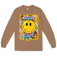 Toasted Coconut happy vibes smiley face Long Sleeve Tee - BarkalooDesign