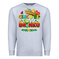 Heather Grey Cinco de drinko Premium Sweatshirt - FaDigitalArtStudio
