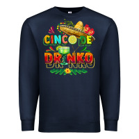 Navy Cinco de drinko Premium Sweatshirt - FaDigitalArtStudio