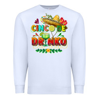 White Cinco de drinko Premium Sweatshirt - FaDigitalArtStudio