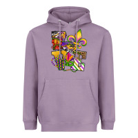 Lavender louisiana map love Heavyweight Hoodie - OliviaCreatesArt