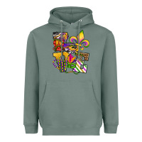 Sage louisiana map love Heavyweight Hoodie - OliviaCreatesArt