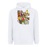 White louisiana map love Heavyweight Hoodie - OliviaCreatesArt