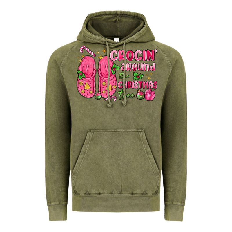 Crocin' Around The Christmas Tree Vintage Hoodie by MaliasSmallBusiness | Teevron