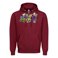 Burgundy nurse mardi gras Zipper Hoodie - CowGirlArtShop
