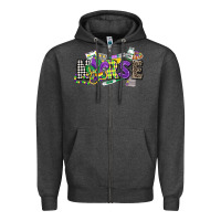 Charcoal Heather nurse mardi gras Zipper Hoodie - CowGirlArtShop