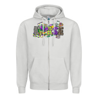 Dove Grey nurse mardi gras Zipper Hoodie - CowGirlArtShop