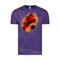 Cloud Purple sunflower Christmas patch Vintage Tee - JahusDesignShop