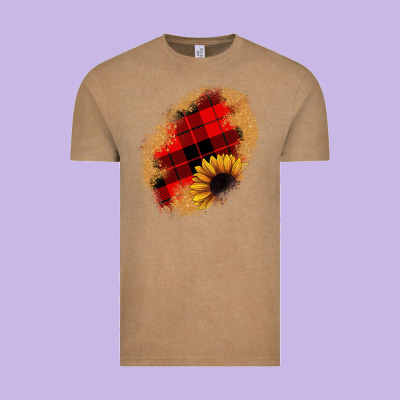 Sunflower Christmas Patch Vintage Tee Designed By Jahusdesignshop