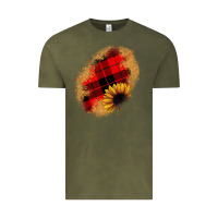Vintage Olive sunflower Christmas patch Vintage Tee - JahusDesignShop