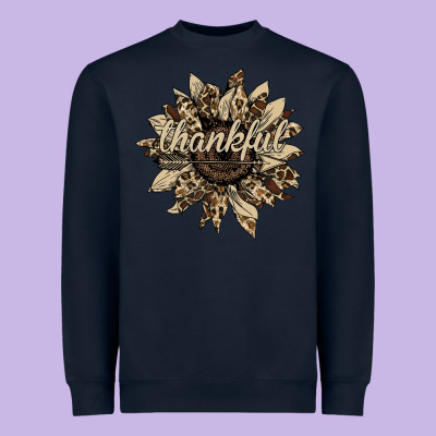 Thankful Sunflower Heavyweight Sweatshirt Designed By Bettercallsaul