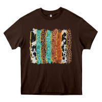 Chocolate Brown western brushstroke Heavy Core Tee - AdoDesignShop