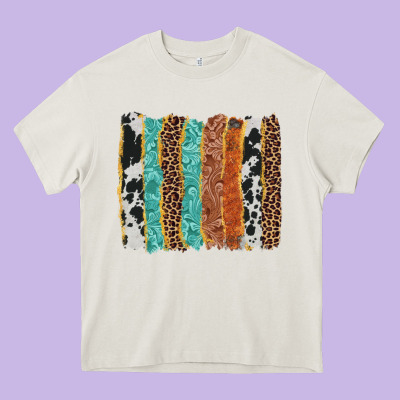 Western Brushstroke Heavy Core Tee Designed By Adodesignshop