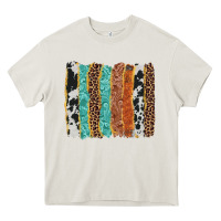 Cream western brushstroke Heavy Core Tee - AdoDesignShop