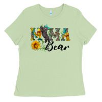 Matcha blue mama bear with cute bear Ladies Tee - Artiststas