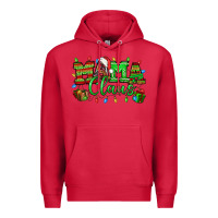 Cardinal Mama claus christmas lights and gifts mother's day Premium Hoodie - HowdyJamesFarm