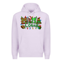 Lilac Mama claus christmas lights and gifts mother's day Premium Hoodie - HowdyJamesFarm