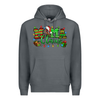 Rock Mama claus christmas lights and gifts mother's day Premium Hoodie - HowdyJamesFarm