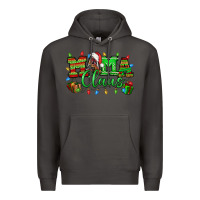 Smoke Mama claus christmas lights and gifts mother's day Premium Hoodie - HowdyJamesFarm