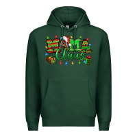 Sports Green Mama claus christmas lights and gifts mother's day Premium Hoodie - HowdyJamesFarm