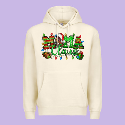 Mama Claus Christmas Lights And Gifts Mother's Day Premium Hoodie Designed By Howdyjamesfarm