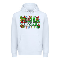 White Mama claus christmas lights and gifts mother's day Premium Hoodie - HowdyJamesFarm