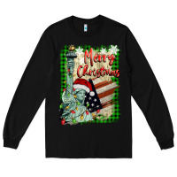 Black merry christmas  statue of liberty Long Sleeve Tee - BarkalooDesign