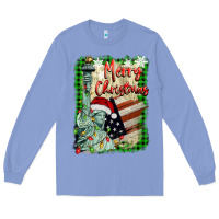 Colony Blue merry christmas  statue of liberty Long Sleeve Tee - BarkalooDesign