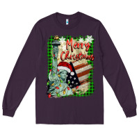 Plum merry christmas  statue of liberty Long Sleeve Tee - BarkalooDesign
