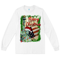 White merry christmas  statue of liberty Long Sleeve Tee - BarkalooDesign