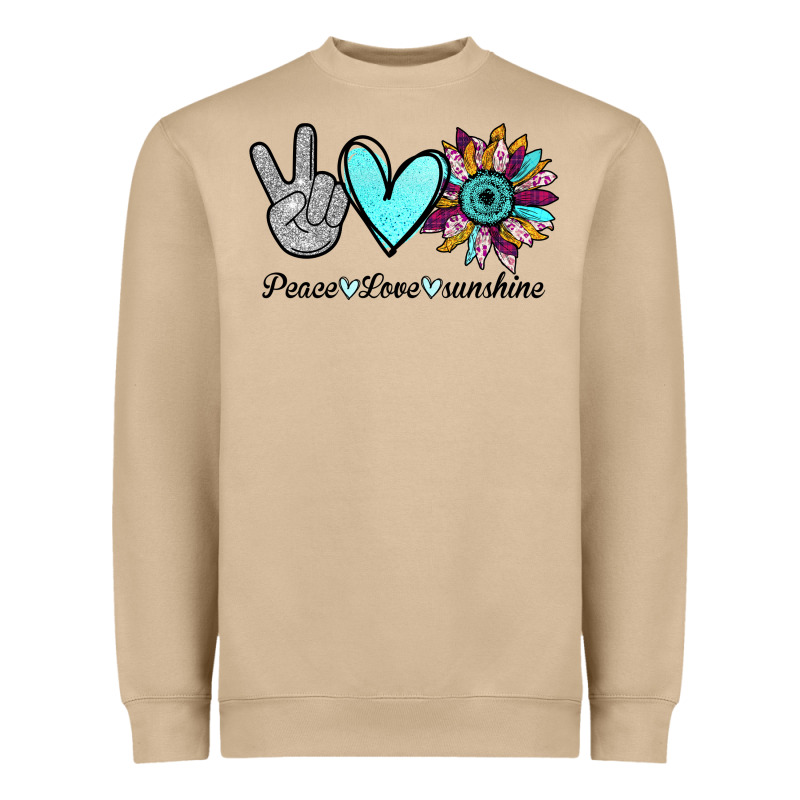 Peace Love Sunshine Heavyweight Sweatshirt by Bettercallsaul | Teevron