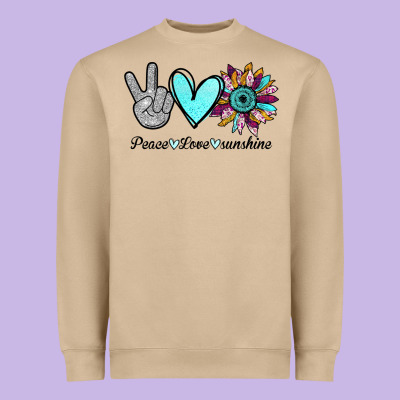 Peace Love Sunshine Heavyweight Sweatshirt Designed By Bettercallsaul