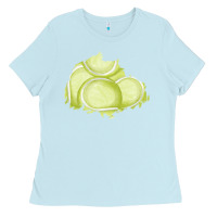 Baby Blue tennis patch Ladies Tee - AdoDesignShop