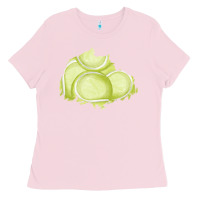Bubblegum Pink tennis patch Ladies Tee - AdoDesignShop