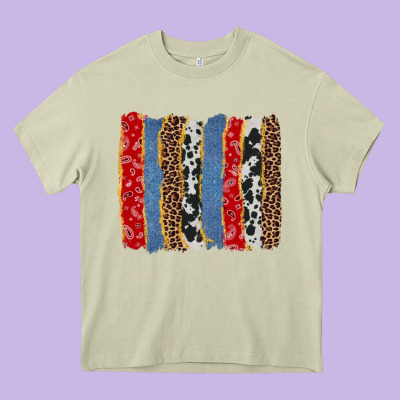 Western Brushstroke Heavy Core Tee Designed By Adodesignshop