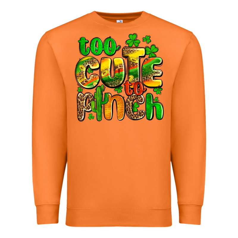 St. Patrick's Too Cute To Pinch Premium Sweatshirt by OliviaCreatesArt | Teevron