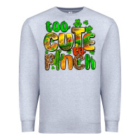 Heather Grey St. Patrick's too cute to pinch Premium Sweatshirt - OliviaCreatesArt
