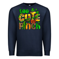 Navy St. Patrick's too cute to pinch Premium Sweatshirt - OliviaCreatesArt