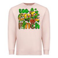 Pale Pink St. Patrick's too cute to pinch Premium Sweatshirt - OliviaCreatesArt
