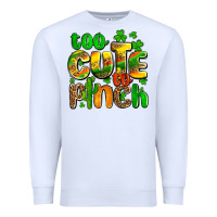 White St. Patrick's too cute to pinch Premium Sweatshirt - OliviaCreatesArt