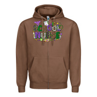 Chestnut school nurse mardi gras Zipper Hoodie - CowGirlArtShop