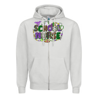Dove Grey school nurse mardi gras Zipper Hoodie - CowGirlArtShop