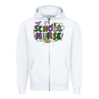 White school nurse mardi gras Zipper Hoodie - CowGirlArtShop