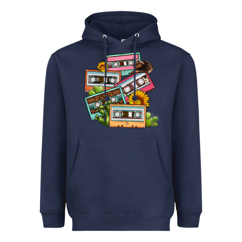 90s Country Caassette Tapes Heavyweight Hoodie by OliviaCreatesArt | Teevron