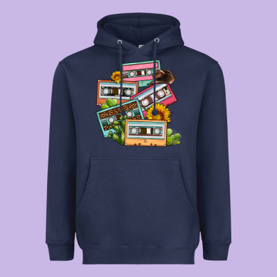 90s Country Caassette Tapes Heavyweight Hoodie Designed By Oliviacreatesart