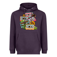 Plum 90s country caassette tapes Heavyweight Hoodie - OliviaCreatesArt