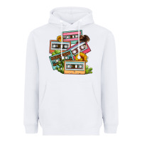 White 90s country caassette tapes Heavyweight Hoodie - OliviaCreatesArt